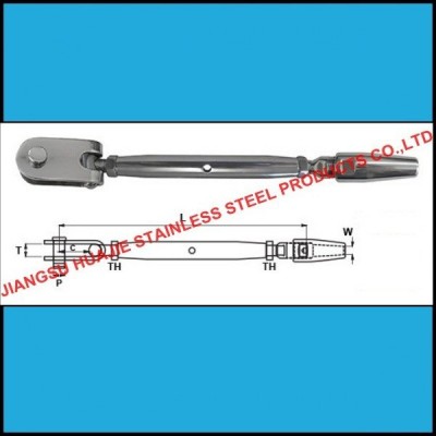 316/A4 grade 16mm Stainless Steel Turnbuckle Toggle and Swageless Fitting